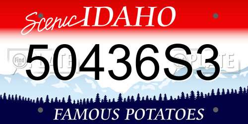 50436S3 Idaho License Plate
