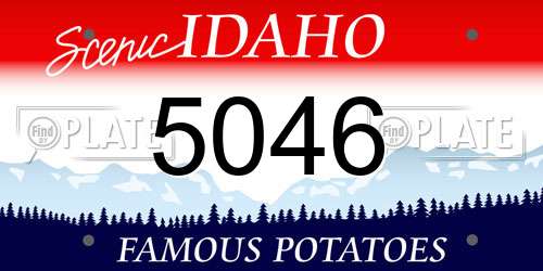 5046 Idaho License Plate