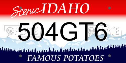 504GT6 Idaho License Plate