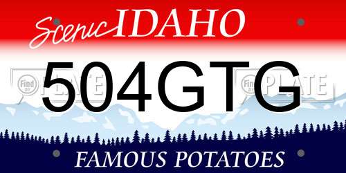 504GTG Idaho License Plate