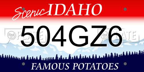 504GZ6 Idaho License Plate