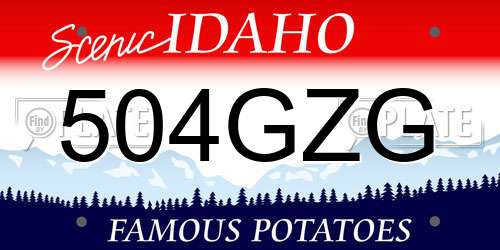 504GZG Idaho License Plate