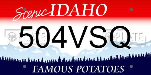 504VSQ Idaho License Plate