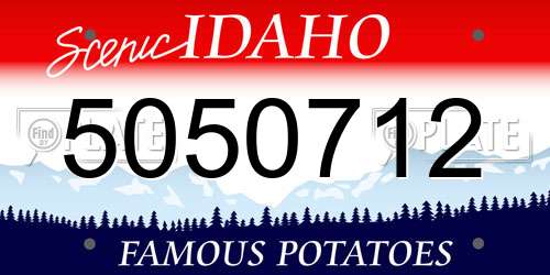 5050712 Idaho License Plate