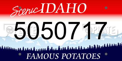 5050717 Idaho License Plate