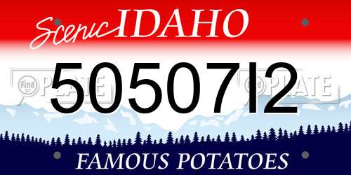 50507I2 Idaho License Plate