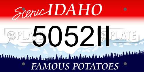 5052II Idaho License Plate