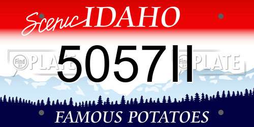 5057II Idaho License Plate