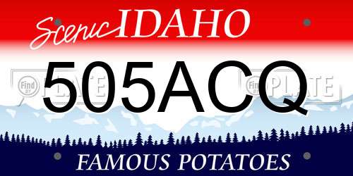 505ACQ Idaho License Plate