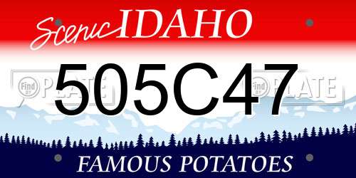 505C47 Idaho License Plate