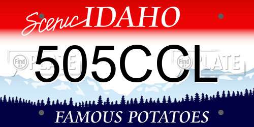 505CCL Idaho License Plate