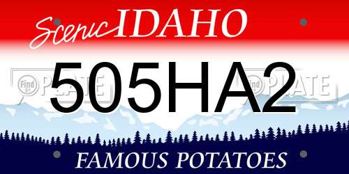 505HA2 Idaho License Plate
