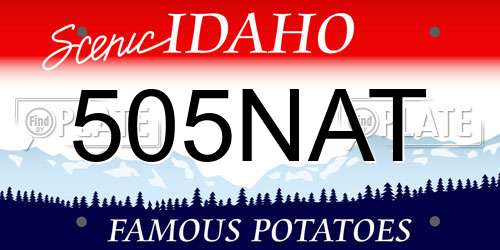 505NAT Idaho License Plate