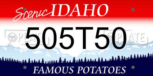 505T50 Idaho License Plate