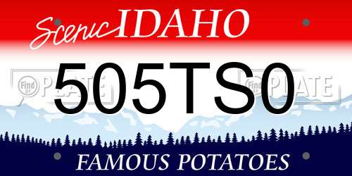 505TS0 Idaho License Plate