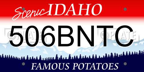 506BNTC Idaho License Plate