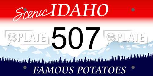 507 Idaho License Plate