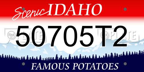 50705T2 Idaho License Plate