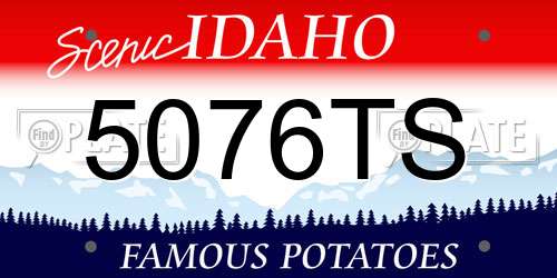 5076TS Idaho License Plate