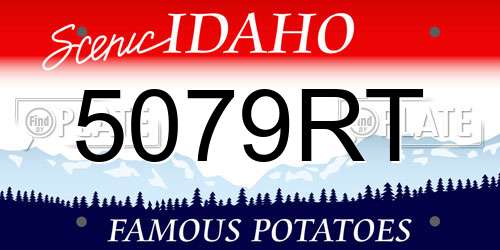 5079RT Idaho License Plate