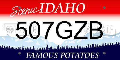 507GZB Idaho License Plate