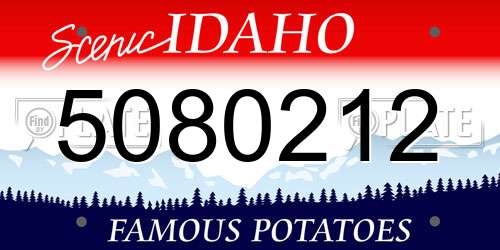 5080212 Idaho License Plate