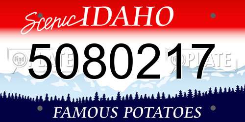 5080217 Idaho License Plate