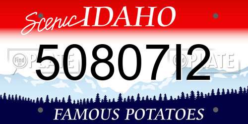 50807I2 Idaho License Plate