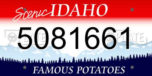 5081661 Idaho License Plate