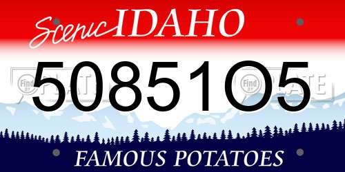 50851O5 Idaho License Plate