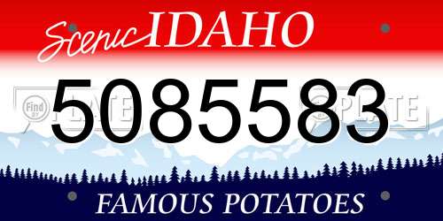 5085583 Idaho License Plate