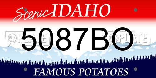 5087BO Idaho License Plate