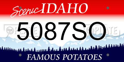 5087SO Idaho License Plate