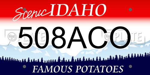 508ACO Idaho License Plate