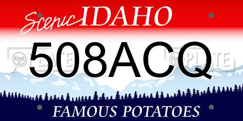 508ACQ Idaho License Plate