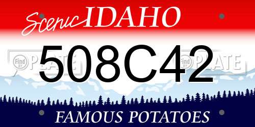 508C42 Idaho License Plate