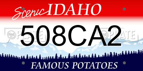 508CA2 Idaho License Plate