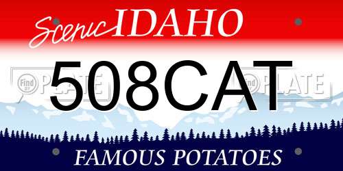 508CAT Idaho License Plate