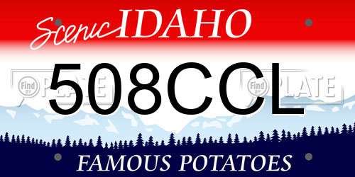 508CCL Idaho License Plate