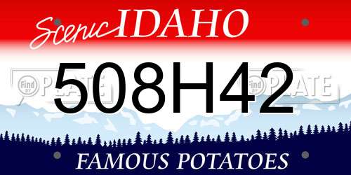 508H42 Idaho License Plate