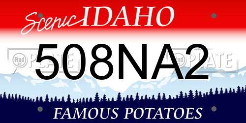 508NA2 Idaho License Plate