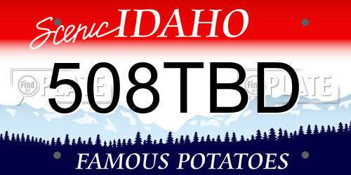 508TBD Idaho License Plate