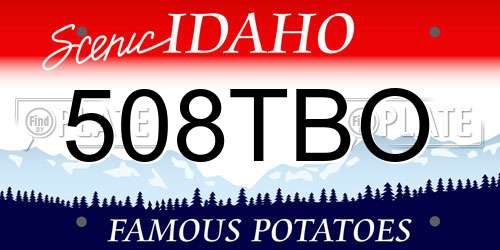 508TBO Idaho License Plate