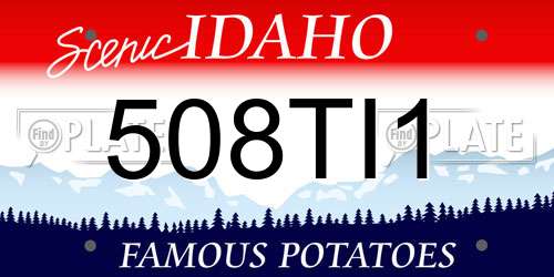508TI1 Idaho License Plate