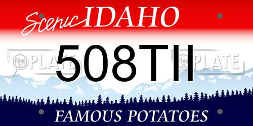 508TII Idaho License Plate