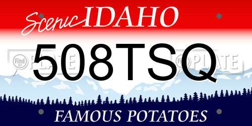 508TSQ Idaho License Plate
