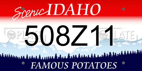 508Z11 Idaho License Plate