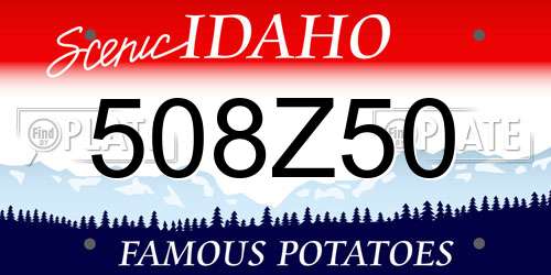 508Z50 Idaho License Plate