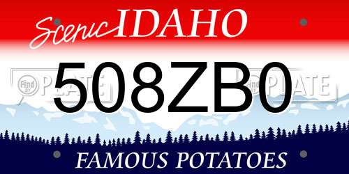 508ZB0 Idaho License Plate