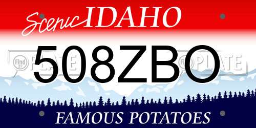 508ZBO Idaho License Plate